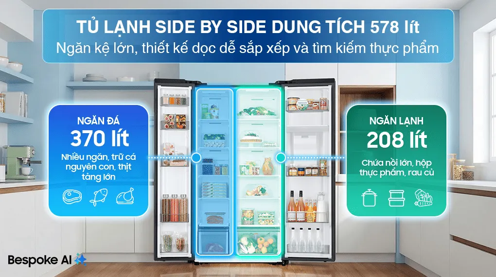Tủ lạnh Samsung Inverter 578 lít RS57DG410EB4SV