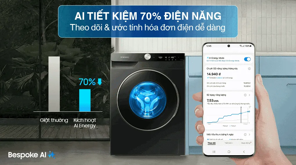 Máy giặt Samsung Inverter 10 kg WW10DG6U34LBSV
