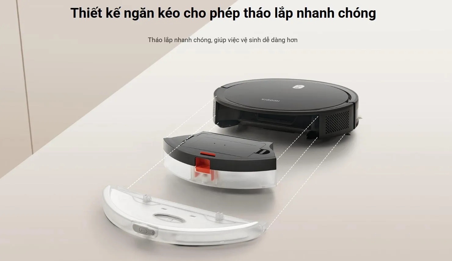 Robot hút bụi lau nhà Xiaomi Vacuum E5 BLACK