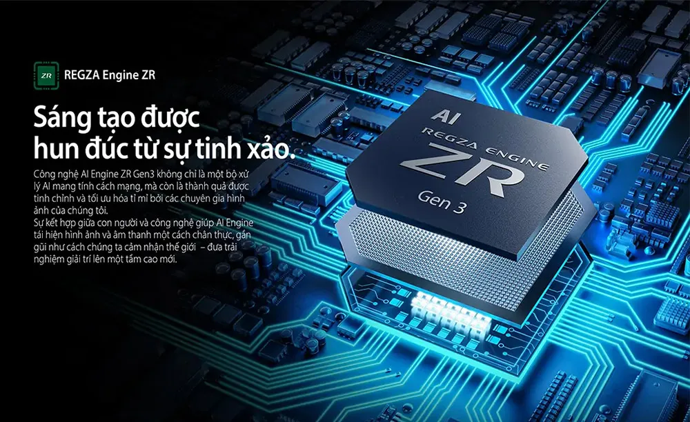 Bộ xử lý Regza Engine ZR Tivi QLED Toshiba AI 4K 85 Inch 85M450RP