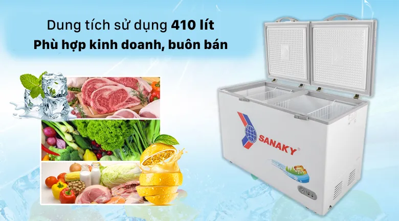 Dung tích lớn - Tủ đông Sanaky VH 5699HY 