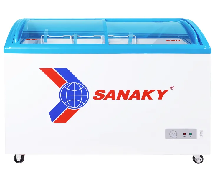 Tủ Đông Kính Cong Sanaky 340 Lít