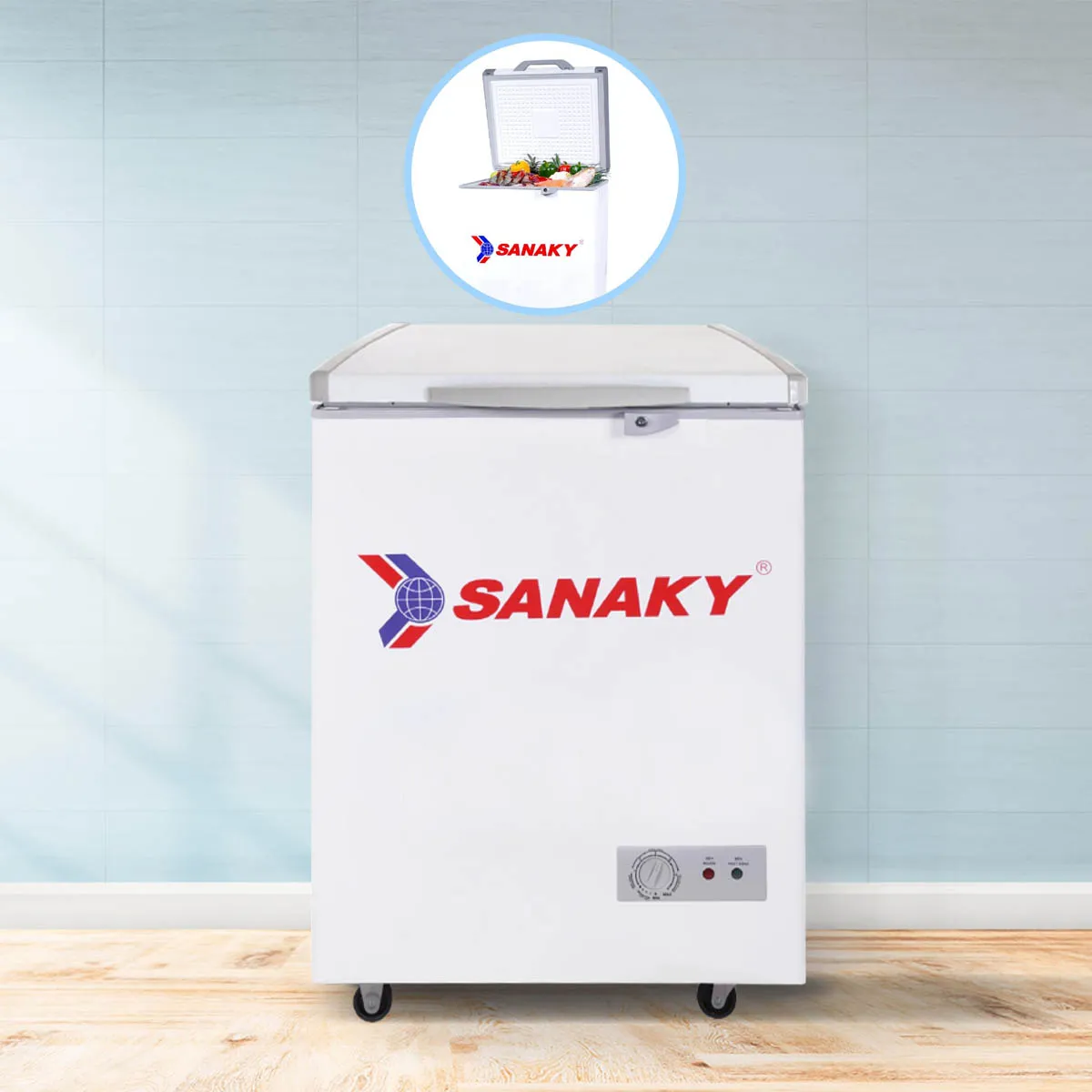 Thiết kế nhỏ gọn của Tủ Đông Sanaky 100 Lít VH-150HY2