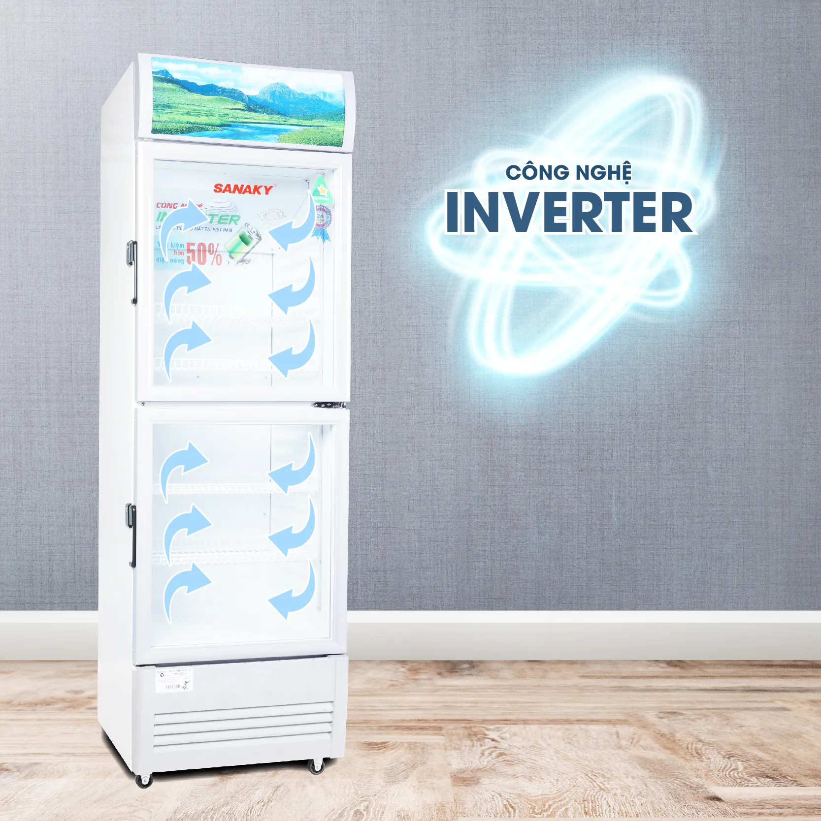 Tủ Mát Sanaky Inverter 290 Lít VH-358W3L