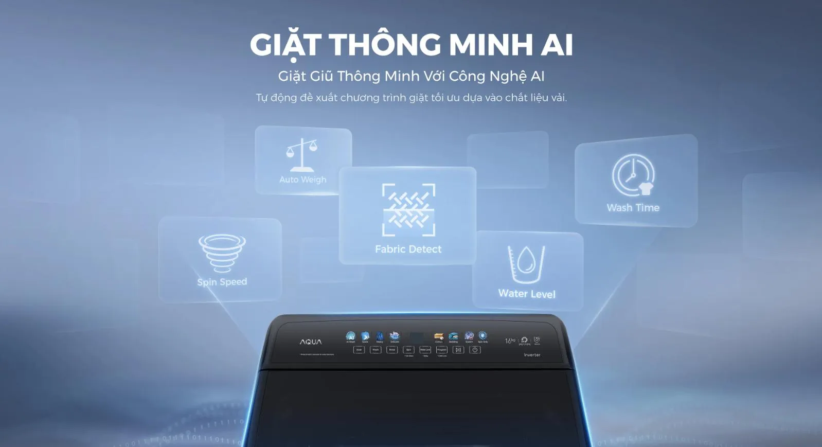Máy giặt Aqua Inverter 10 kg AWM10-B2158L(B)