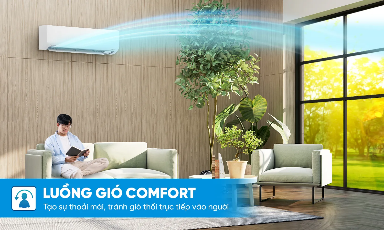 Luồng gió thoải mái, nhịp nhàng và êm ái
