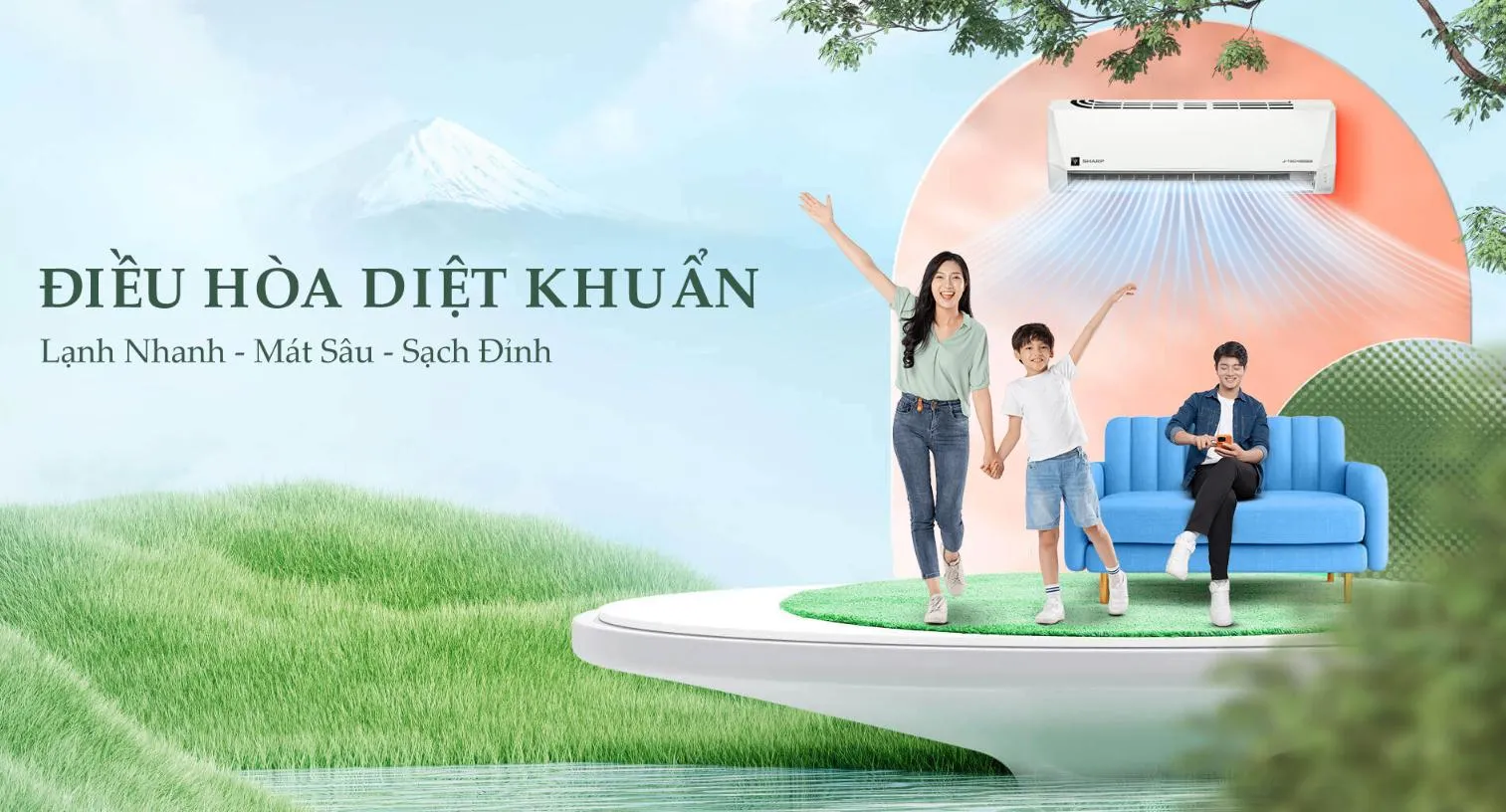 Máy lạnh Sharp Inverter 2 HP AH-XP18DSW